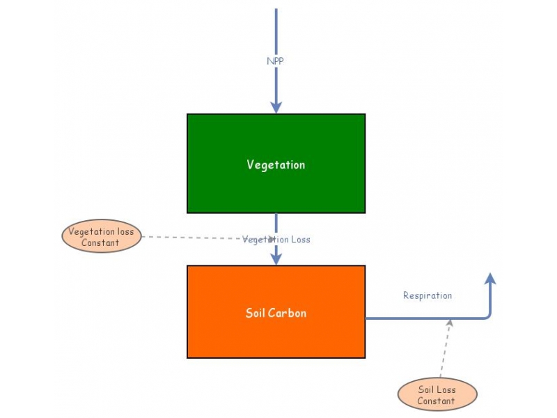 Vegetation Soil Carbon Model Insight Maker