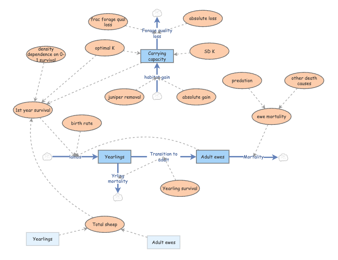 More complex carrying capacity | Insight Maker