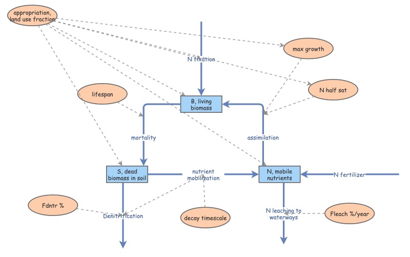 Clone of Terrestrial N cycle model template | Insight Maker