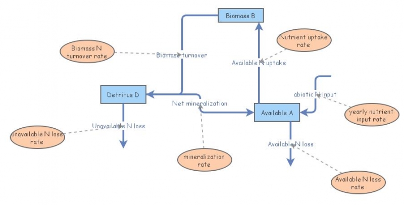 terrestrial nitrogen cycle model - Grassland - Ben Tubbs | Insight Maker