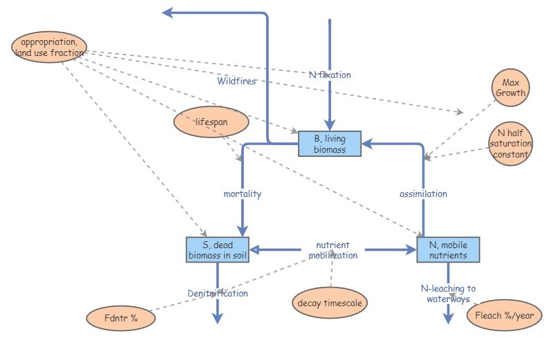 Clone of Terrestrial N cycle model template | Insight Maker