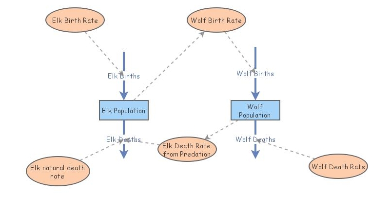 Question 1 Elk and Wolf | Insight Maker