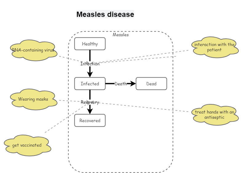Measles disease Insight Maker