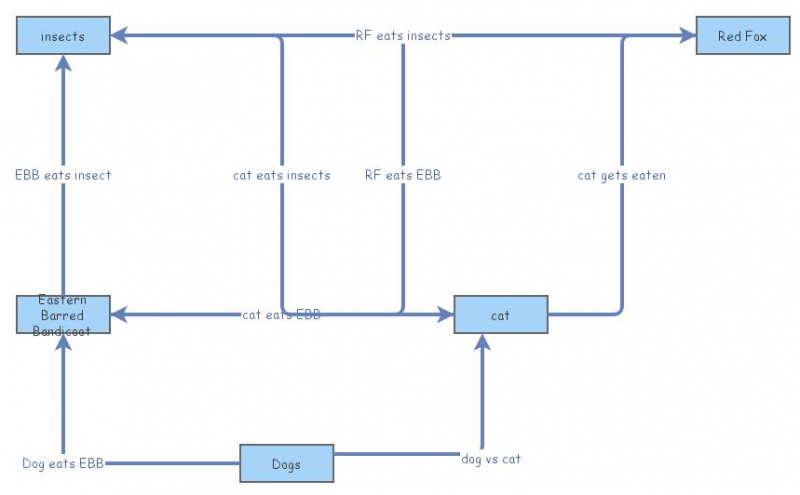 Eastern Barred Bandicoot Food web | Insight Maker