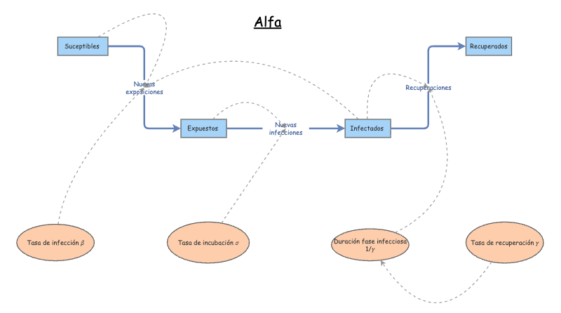 Modelo SEIR Proyecto Final Alpha | Insight Maker