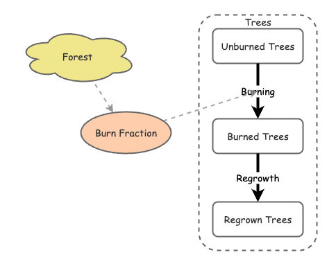 Forest Fire Model NR 325 | Insight Maker