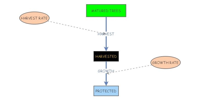 HARVESTING TREES | Insight Maker